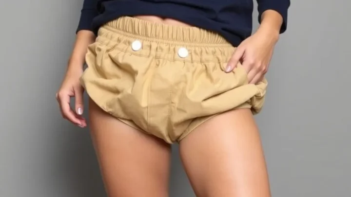 Une femme en culotte d'incontinence