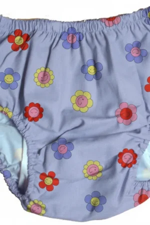 Culotte coton &eacute;tanche fleurs