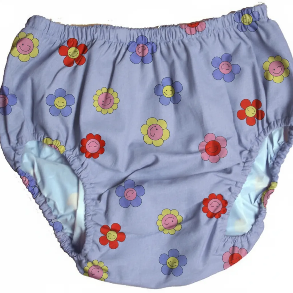 Culotte en coton enduit fleurs